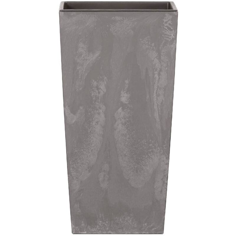 91,5 l Prosperplast Urbi Square Effect grand pot en plastique 91,5 l avec réservoir en gris clair, 75 (h) x 40 (l) x 40 (p) cms - Gris clair