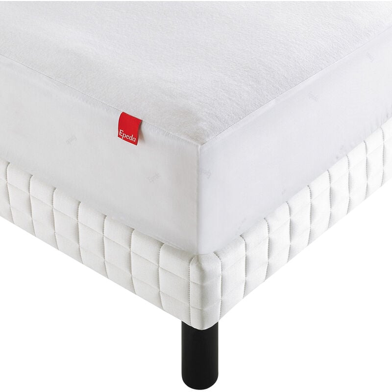 Epeda - Protège matelas coton imperméable et respirant 200x190 - Blanc