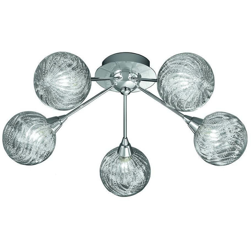 15franklite - Protea Chrom Deckenleuchte 5 Lampen