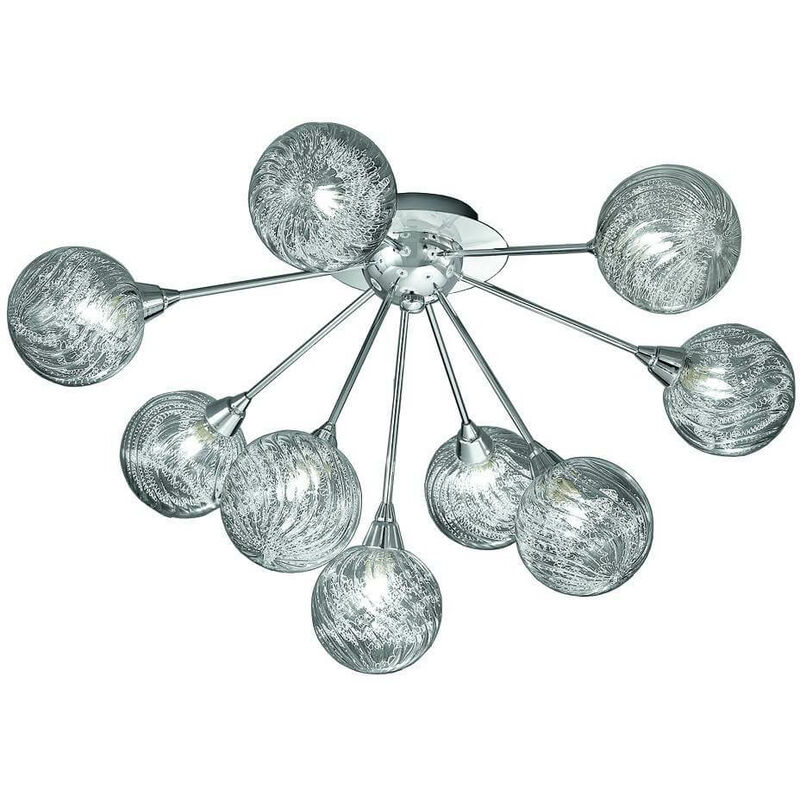 15franklite - Protea Chrom Deckenleuchte 9 Lampen