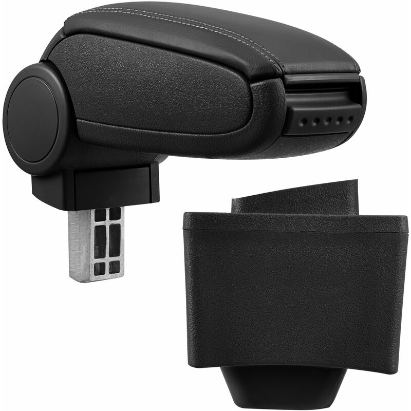Pro.tec Accoudoir central pour audi A3 8L - avec compartiment - rembourré - cuir-synthétique - noir avec des coutures noirs
