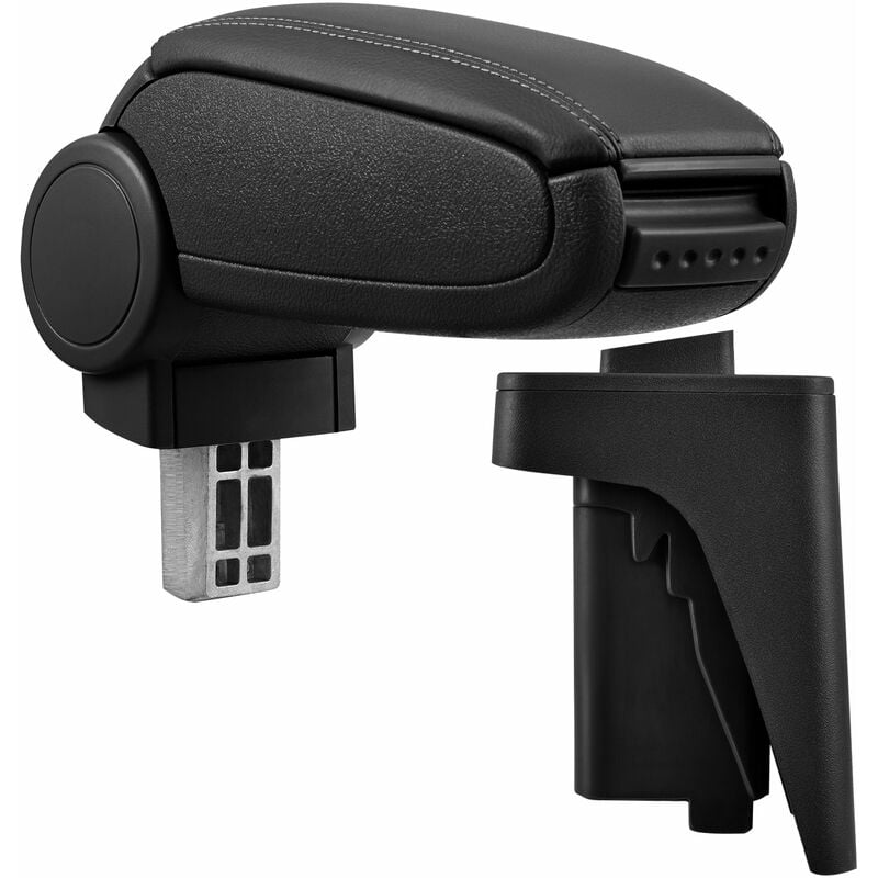 Pro.tec Accoudoir central pour Audi A3 S3 8P - avec compartiment - rembourré - cuir-synthétique - noir avec des coutures noirs