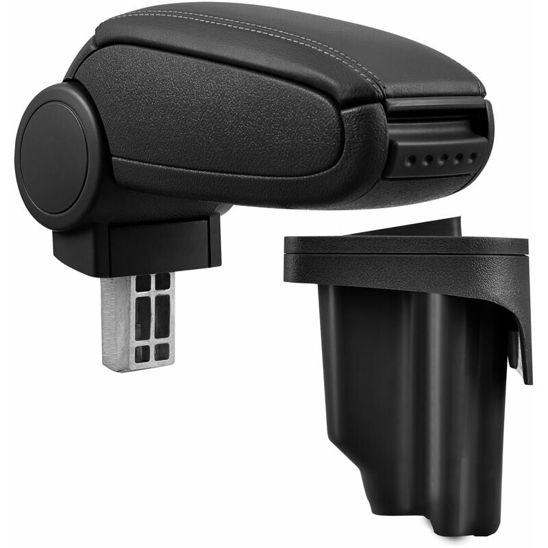 Pro.tec Accoudoir central pour bmw E46 - avec compartiment - rembourré - cuir-synthétique - noir avec des coutures noirs