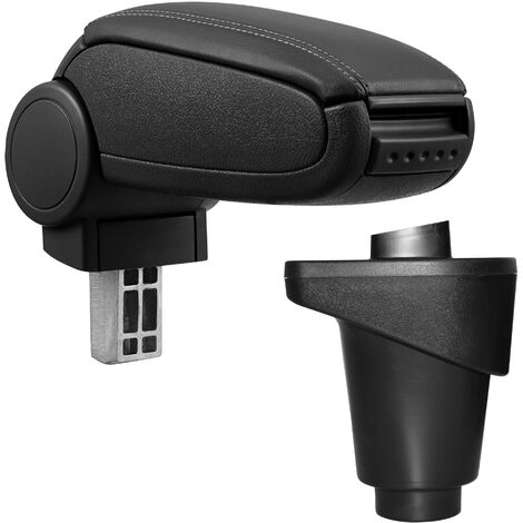 [pro.tec] Accoudoir central pour Fiat 500L - avec compartiment - rembourré - cuir-synthétique - noir avec des coutures noirs 52296508