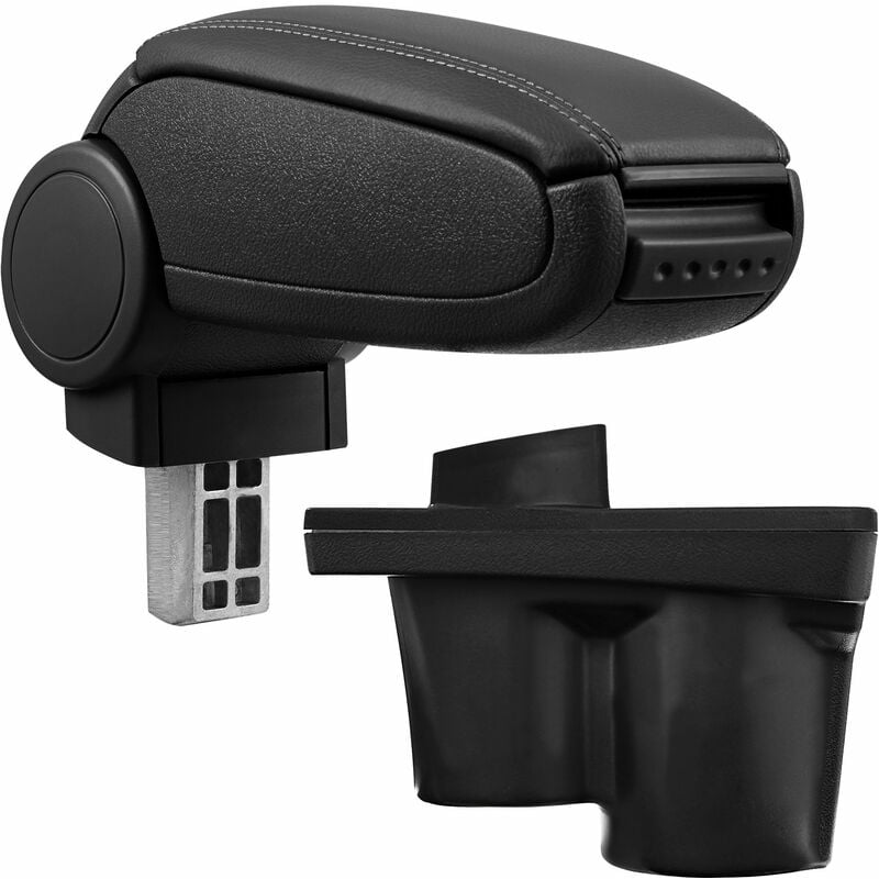 Pro.tec Accoudoir central pour Opel Adam - avec compartiment - rembourré - cuir-synthétique - noir avec des coutures noirs