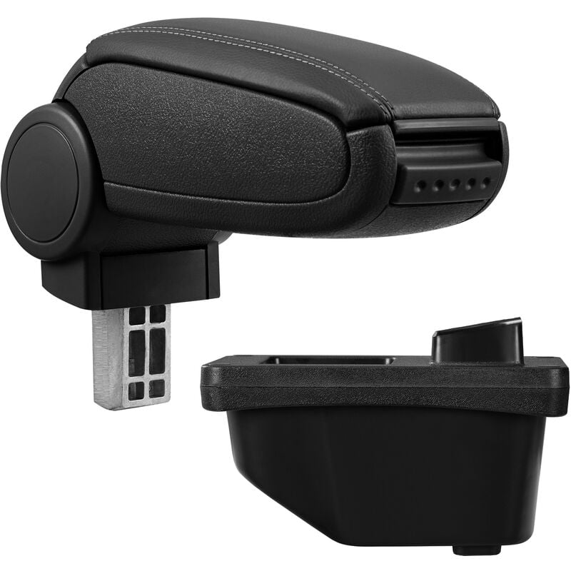 Pro.tec Accoudoir central pour Peugeot 308 i - avec compartiment - rembourré - cuir-synthétique - noir avec des coutures noirs