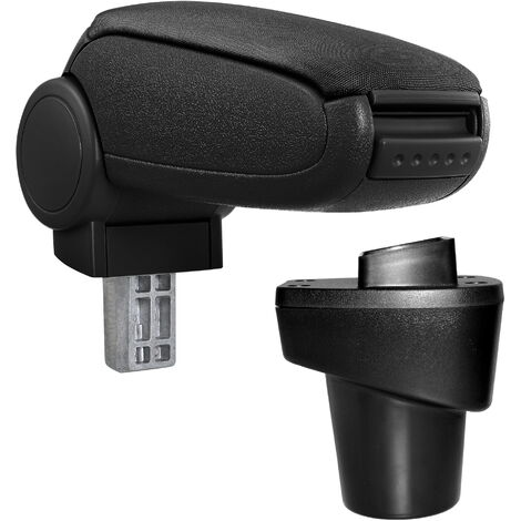 [pro.tec] Bracciolo centrale per Citroën C1 (da 2014-2018) e Peugeot 108 (da 2014-2018) - Rivestimento tessuto - con vano portaoggetti