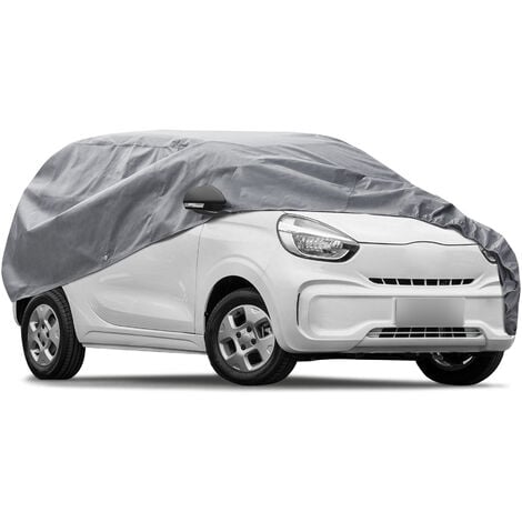 [pro.tec] Funda para coches cubierta transpirable lona para vehículos 426 x 178 x 118 cm (talla M ) - protección UVA