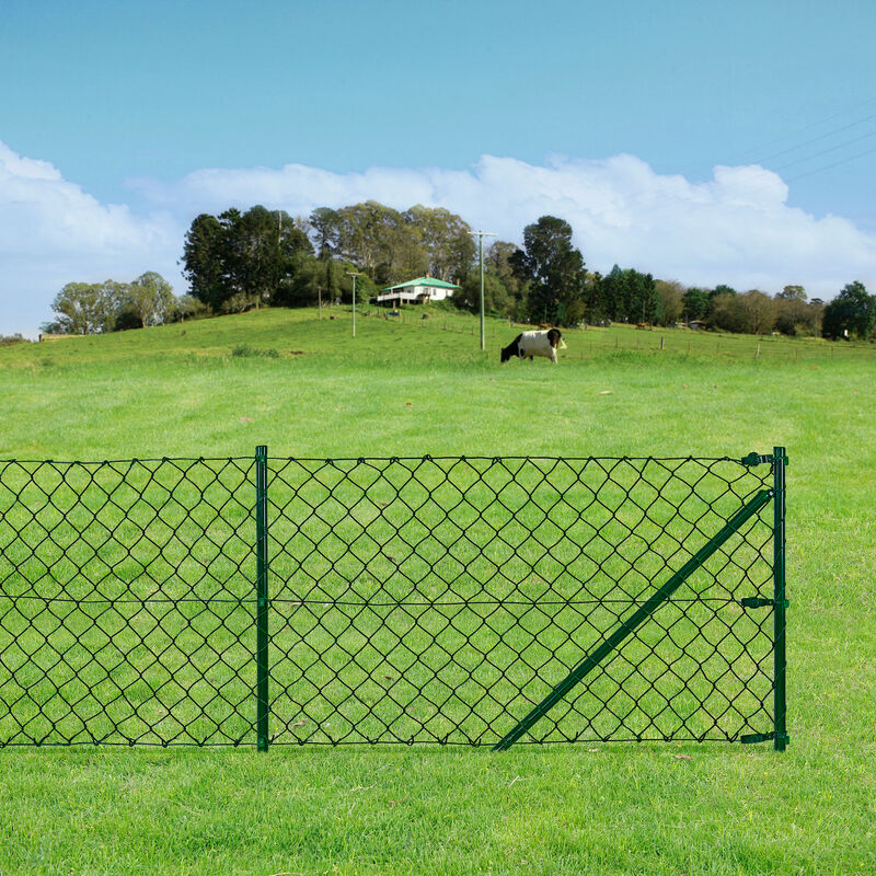 

Malla de alambre verde galvanizado (80 cm x 15 m) Valla de tela metálica soldada - cerca de alambre