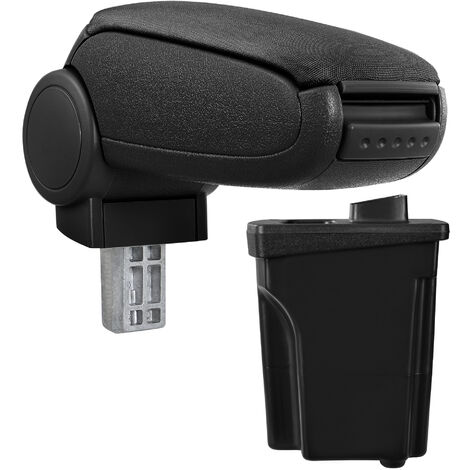 [pro.tec] Reposabrazos central para Hyundai I30 GD (a partir de 2012) - apoyabrazos con compartimento - tapizado - tela - negro