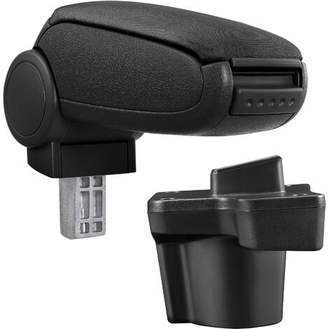 [pro.tec] Reposabrazos central para Mazda 2 (Tipo DJ, desde 2014) - apoyabrazos con compartimento - tapizado - tela - negro