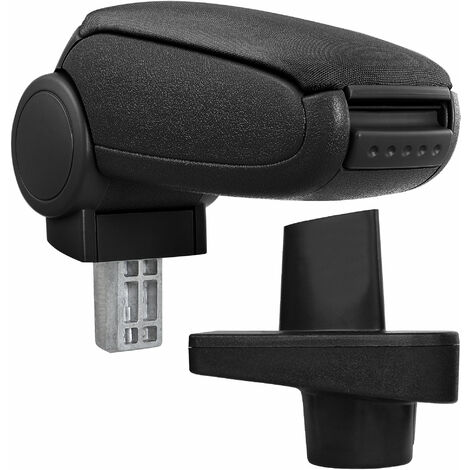 [pro.tec] Reposabrazos central para Renault Clio IV (Tipo X98, a partir 2012) - apoyabrazos con compartimento - tapizado - tela - negro