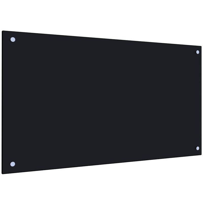 

Protección salpicaduras cocina vidrio templado negro 90x50 cm - Negro