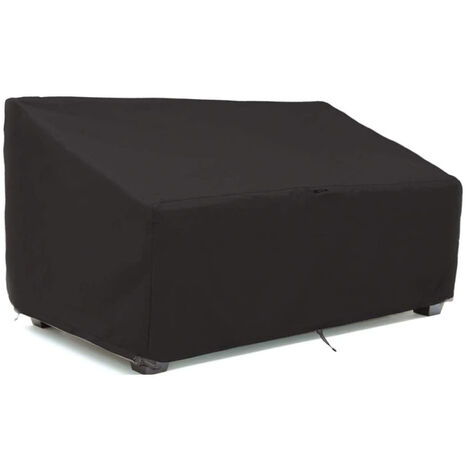 Protección contra la lluvia y el sol 210D exterior patio jardín banco asiento mimbre silla cubierta sofá cubierta muebles cubierta,2 asientos 134×66×89cm