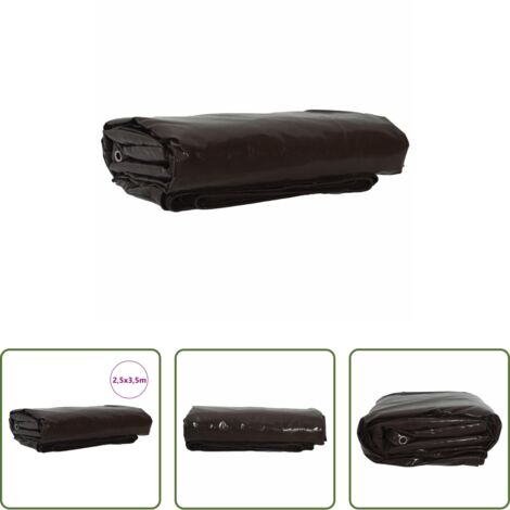Protección contra lluvia -  Lona 650g / m² Marrón 2,5 x 3,5 m Lona con recubrimiento de PVC