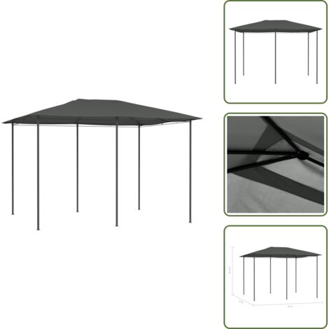 Protección contra lluvia - vidaXL Cenador gris antracita 3x4x2,6 m 160 g/m² - Sombra para patio