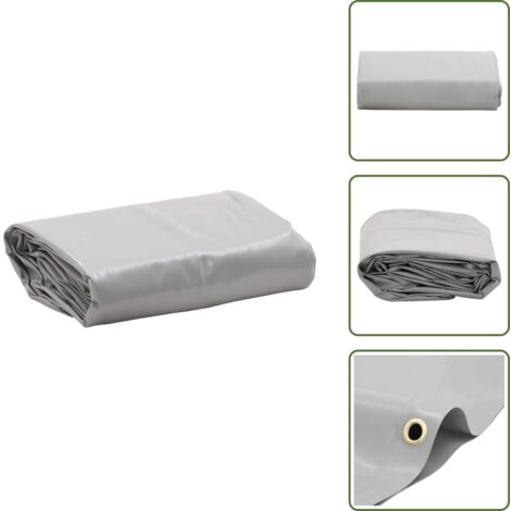 Protección contra lluvia - vidaXL Lona gris 1x2,5 m 650 g/m² - Toldo de PVC
