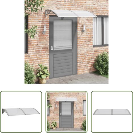 Protección de puerta -  Marquesina de puerta policarbonato gris 150x75 cm