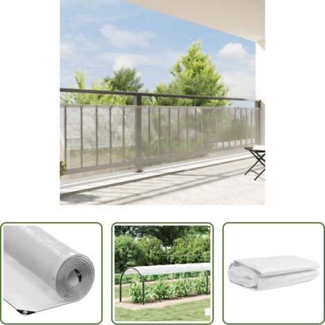 Protección exterior -  Lona transparente con ojales polietileno 1x10 m