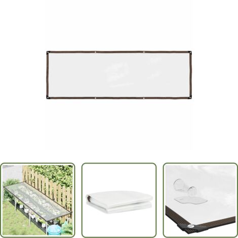 Protección exterior -  Lona transparente con ojales polietileno 1x3 m