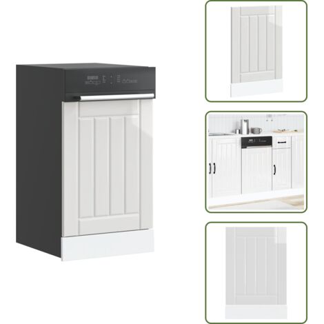 Protección lavavajillas - vidaXL Panel lavavajillas Lucca madera contrachapada blanco brillante - Panel frontal