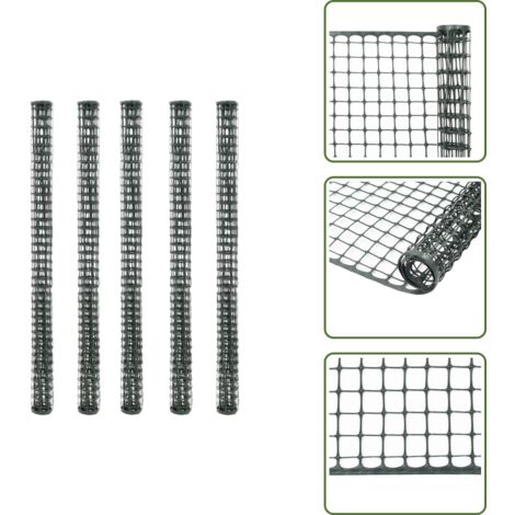Protección para animales - vidaXL Malla para valla de jardín HDPE 5 unidades 1x1,2 m verde - Cerca para plantas