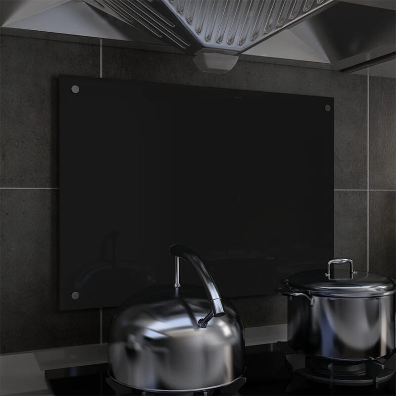 

Proteccion salpicaduras cocina vidrio templado negro 70x50 cm