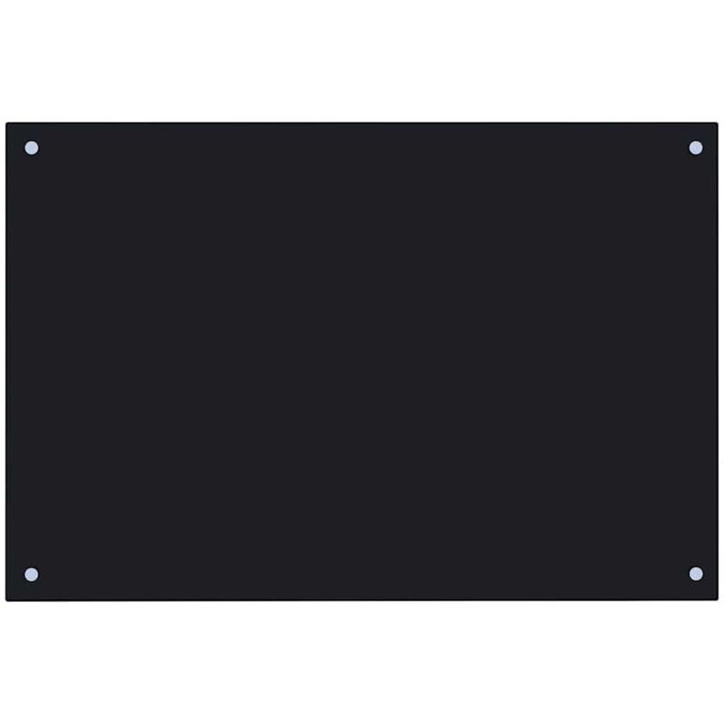 

Protección salpicaduras cocina vidrio templado negro 90x50 cm - Negro - Vidaxl