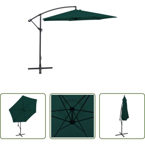 Protección solar -  Sombrilla voladiza 3 m verde