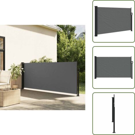 Protección solar - vidaXL Toldo lateral retráctil antracita 120x500 cm - Toldo para terraza