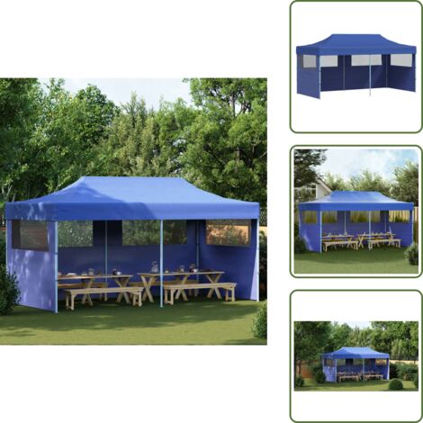Protección UV - vidaXL Carpa plegable pop-up azul 3x6 m - Montaje rápido
