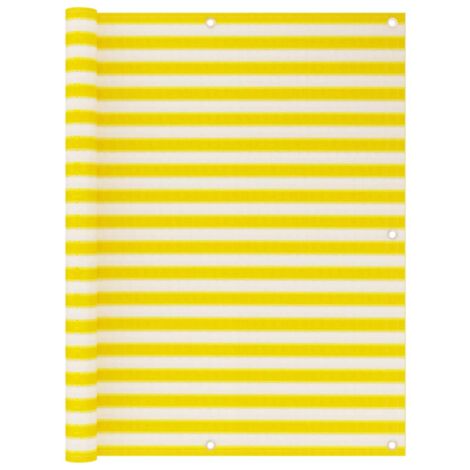 Protección visual para balcón protección visual protección visual 120 x 500 cm HDPE amarillo y blanco 020010209