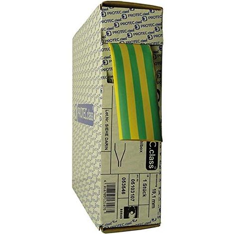 PROTEC.CLASS PSB-GG24 BOÎTE THERMORÉTRACTABLE VERT/JAUNE 2,4 MM 15 M