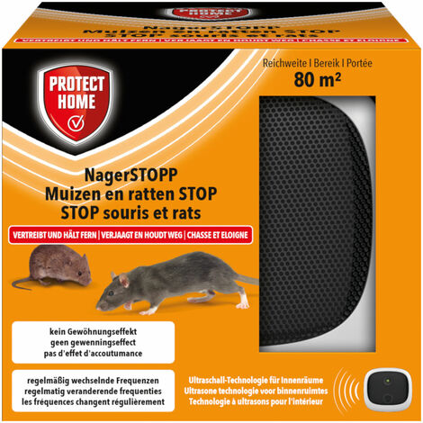 Protect Home NagerStopp 80qm - Ultraschall gegen Nager wie Mäuse und Ratten