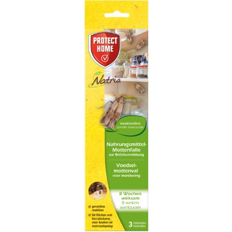 PROTECT HOME Natria - Trappola antitarme, per tarme Alimentari, con attrattivante, 3 Pezzi