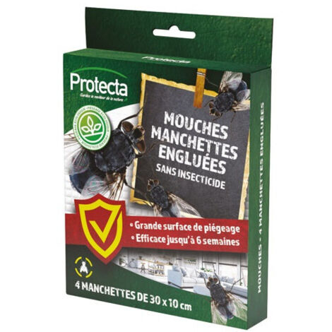 PROTECTA - Mouches 4 manchettes engluées 10 x 30cm