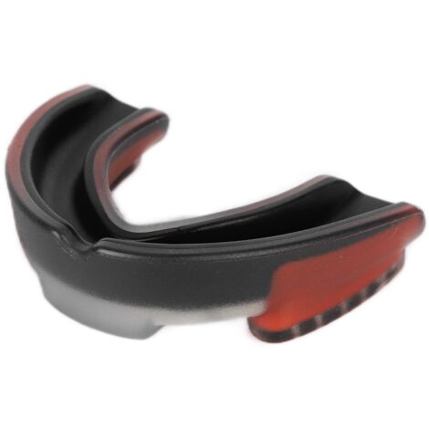 Protecteur buccal double couleur pour boxe, taekwondo, basketball - Noir et rouge avec étui pour juniors et adultes
