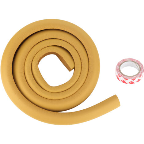 Protecteur d'angle bébé en L, coussin de sécurité élastique pour meubles, protection maison (couleur bois clair)