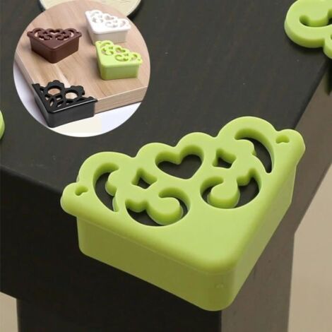 Protecteur d'angle de table - Multicolore - Lot de 4 - Motif fleurs évidées - Sécuritaire pour bébé