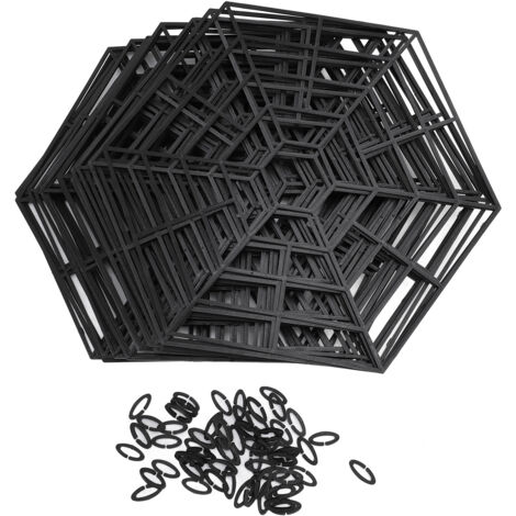 Protecteur de Bassin Hexagonal Flottant Anti-Hérons, 20 Pièces + 60 Agrafes en Plastique Résistant aux UV