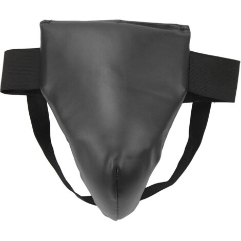 Protecteur de boxe pour l'aine en PU résistant aux chocs, bouclier de protection pour entraînement, noir taille S 110-140 cm
