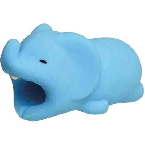 【Protecteur de Câble】 Protecteur Silicone Animal Antidérapant pour Câble de Charge USB, 1 Pièce, 2 x 2 x 4 cm, Blanc