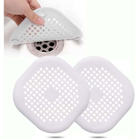 Protecteur de canalisation en silicone 2 pièces, crépine d'évier de cuisine avec ventouse, crépine de couvercle de canalisation de baignoire, crépine d'évier de cuisine et de salle de ba