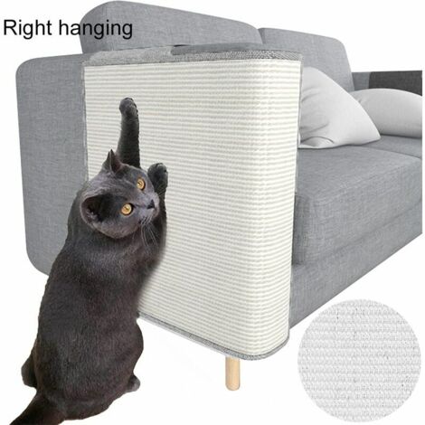 Protecteur de canapé - Protection de meubles en sisal naturel contre les chats - Canapé d'angle pour griffoir de chat pour lit, chaise, canapé - Installation facile, droite