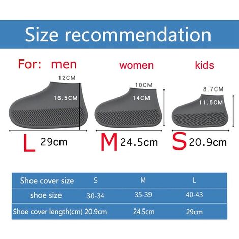 Protecteur de chaussures en Silicone réutilisable, couvre-chaussures unisexe épais et étanche, pour les jours de pluie à l&39intérieur et à l&39extérieur,L (Color Random)