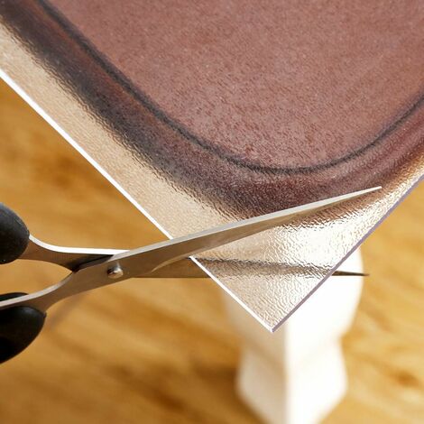 Protecteur de couverture de table en PVC transparent multi-taille personnalisé de 1,5 mm d'épaisseur - 23,6 x 23,6 pouces rectangulaire en plastique pour bureau et bureau d'ordinateur/table d'appoint-