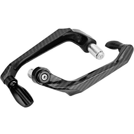 Protecteur de Guidon de Moto 22mm 7/8 Pouces, Universel Moto Guidon Protector Protège Mains Frein d'embrayage Levier Garde Main CNC Alliage D'aluminium pour Motocross Moto Tout Terrain Vélo (Noir)deng