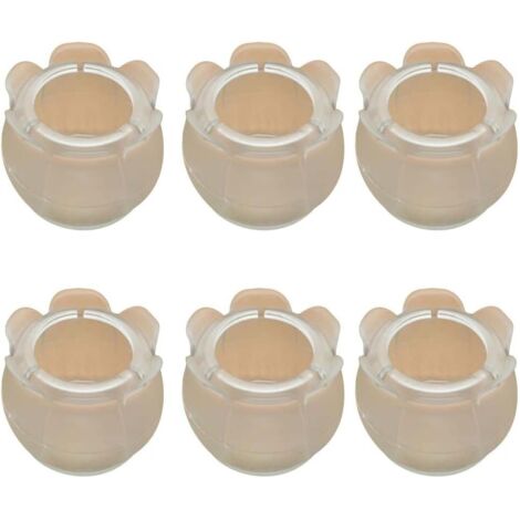 Protecteur de meubles en silicone pour meubles, couvre-jambes transparents, protège-pieds de chaise, 24 pièces