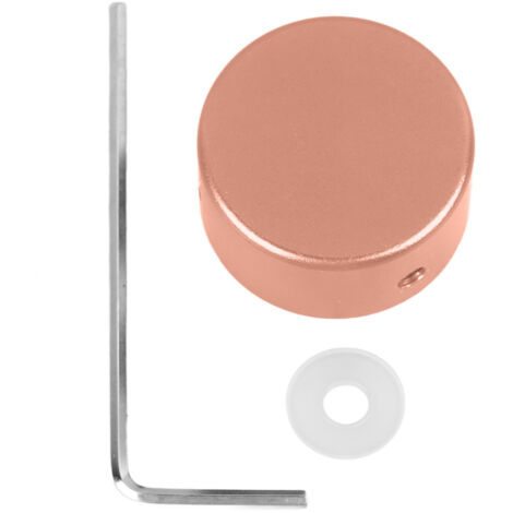 Protecteur de pédale de guitare électrique en aluminium doré rose, embout anti-dérapant pour pédales d'effets