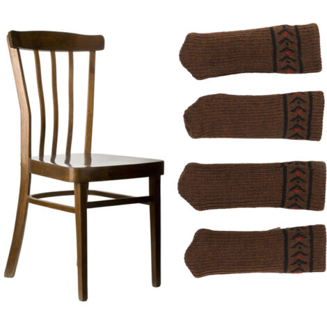 Protecteur de pieds de chaise [Lot de 20] - Capuchons élastiques acrylique/brown - Antidérapants et résistants aux rayures pour table et meubles